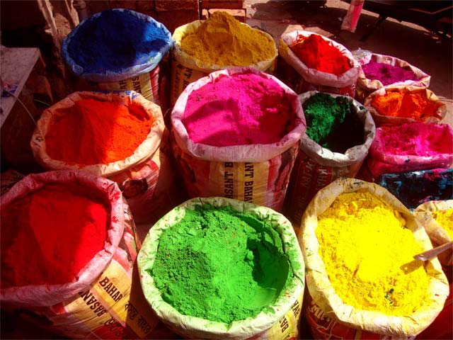 Farbpulver für das Holi-Fest